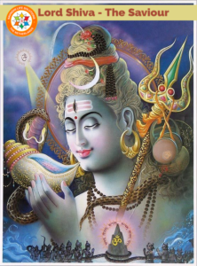 Lord Shiva drinking Poison during Ocean Churning